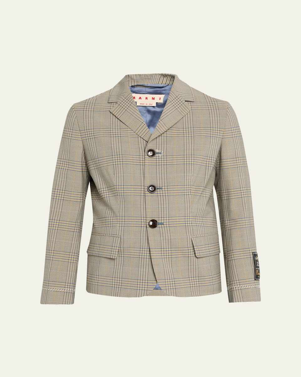 Check Single-Breasted Jacket